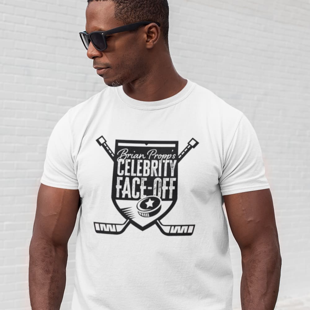 Brian Propp Celebrity Face-Off Unisex T-Shirt, Black Logo