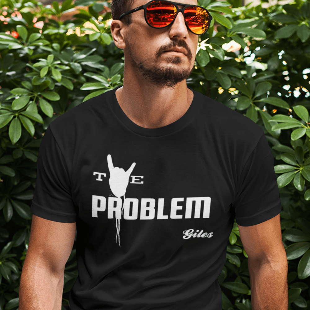 The Problem Giles by Trevin Giles, Men's T-Shirt, White Logo