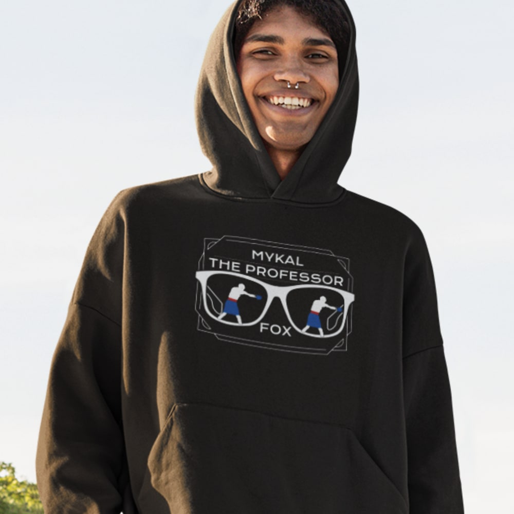 Mykal "The Professor" Fox Men's Hoodie, White Logo