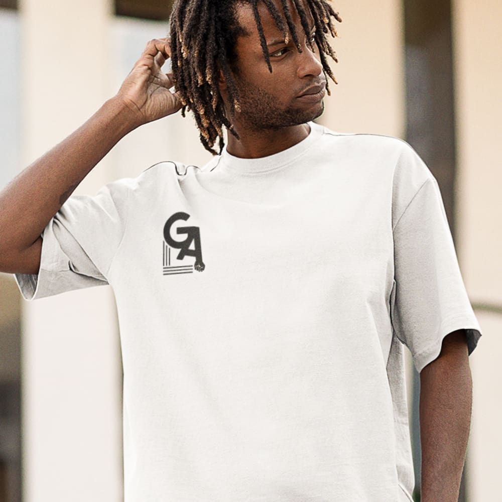 GA Garrett Armfield Men's T-Shirt, Black Mini Logo