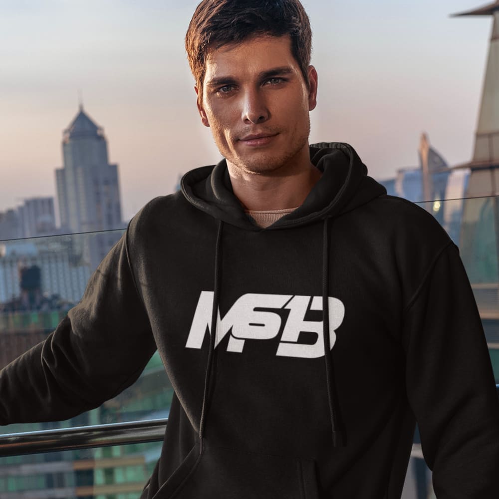 "MB61" by Michaela Boyle, Men's Hoodie, White Logo