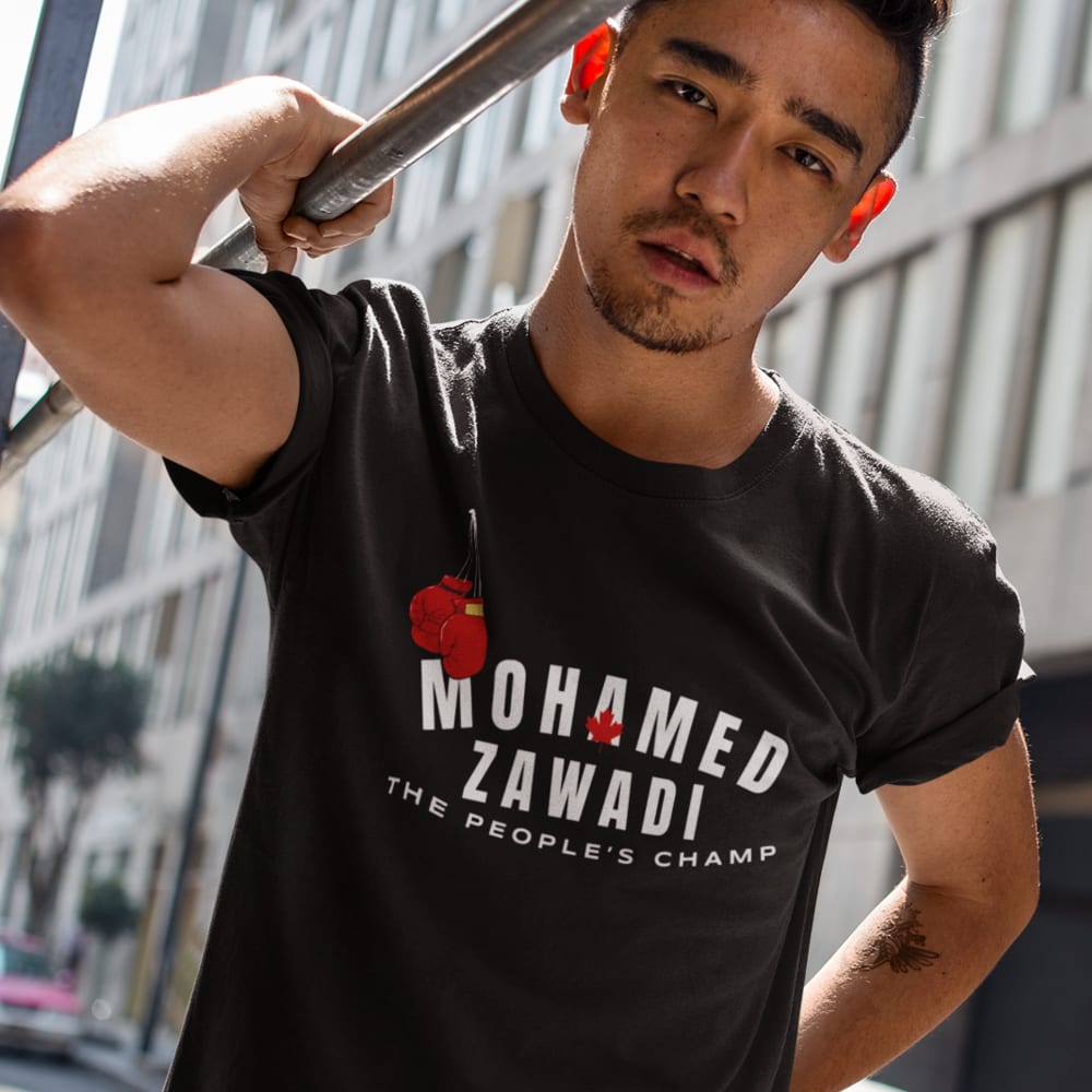 "The People's Champ" by Mohamed Zawadi, Men's T-Shirt, Light Logo