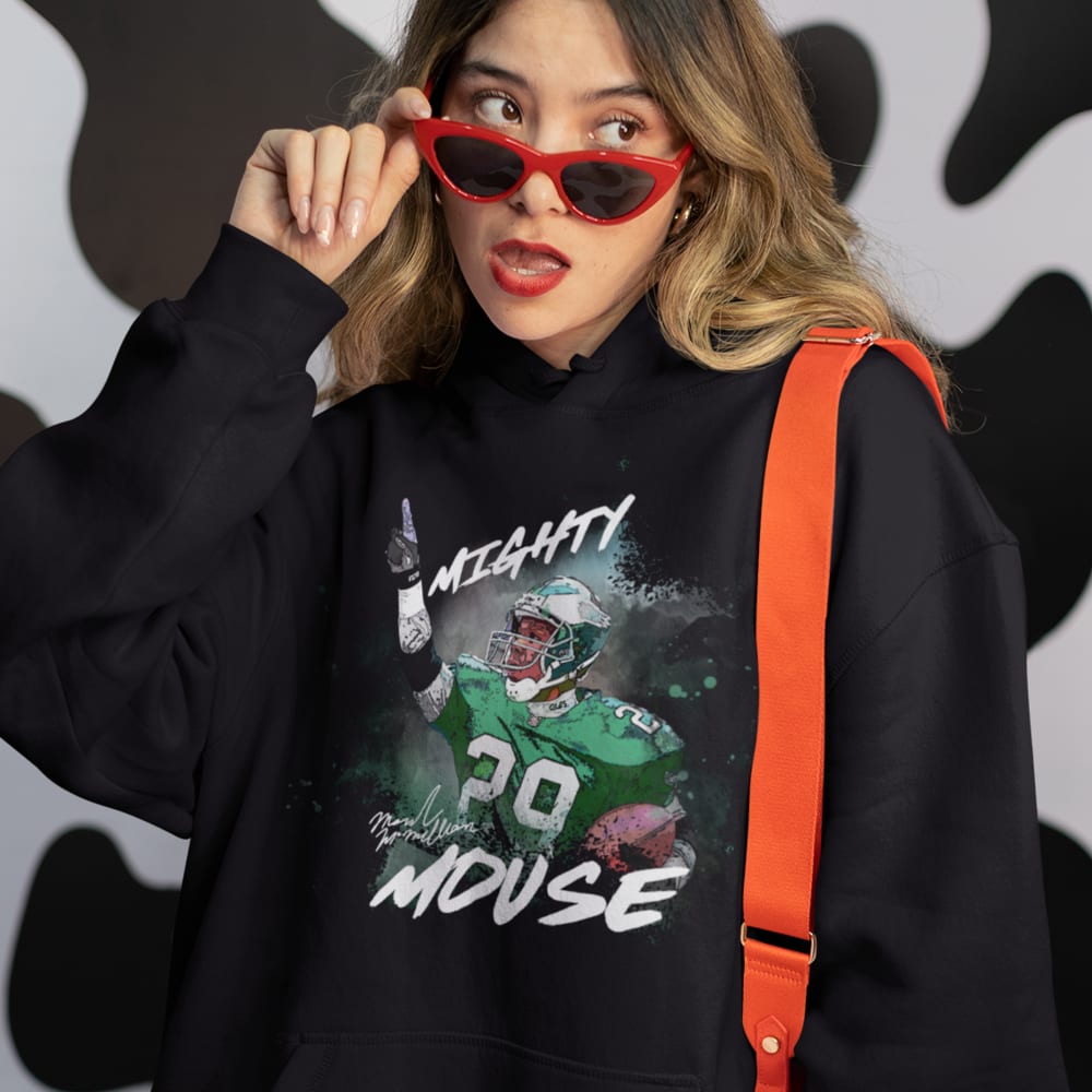 Mighty Mouse by Mark McMillian Signature, Women's Hoodie, Light Logo