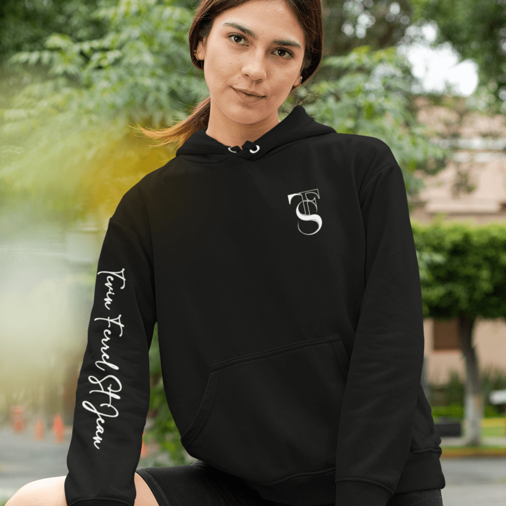 TFS by Tevin Ferrel Women's Hoodie, White Mini Logo