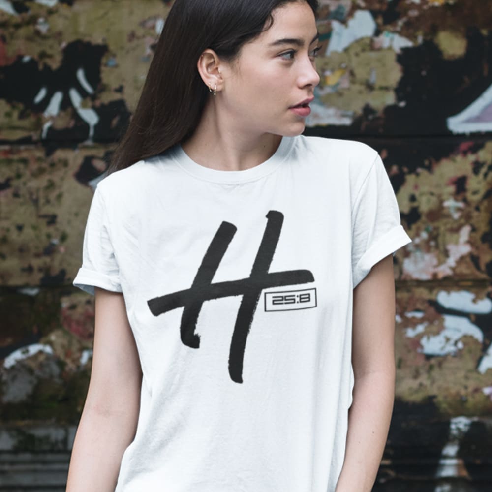H 25:8 by Craig Rucker Unisex T-Shirt, Black Logo