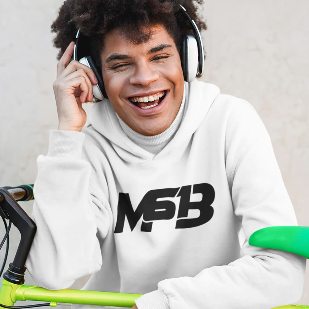 "MB61" by Michaela Boyle Men's Hoodie, Black Logo