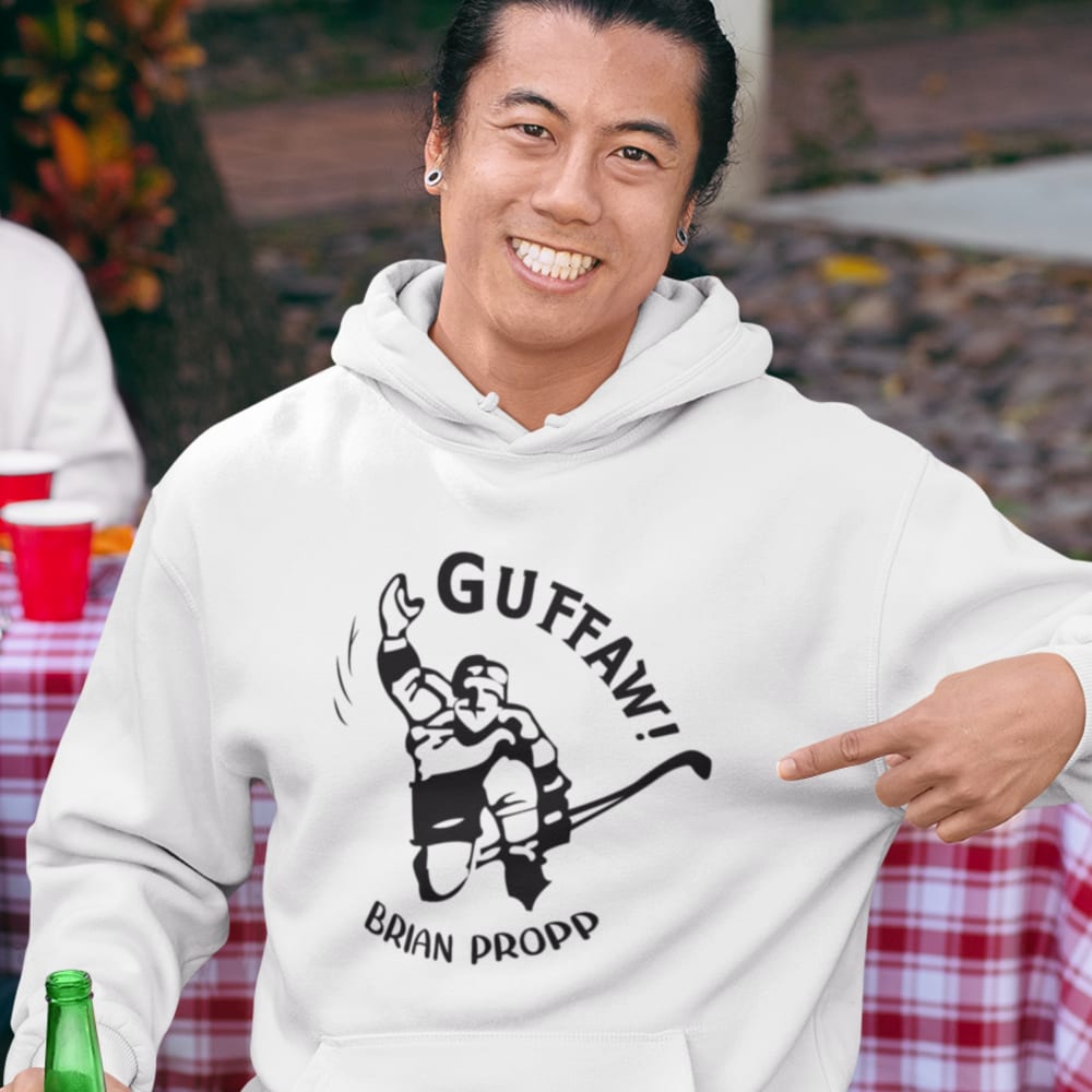Guffaw! Brian Propp Hoodie, Black Logo