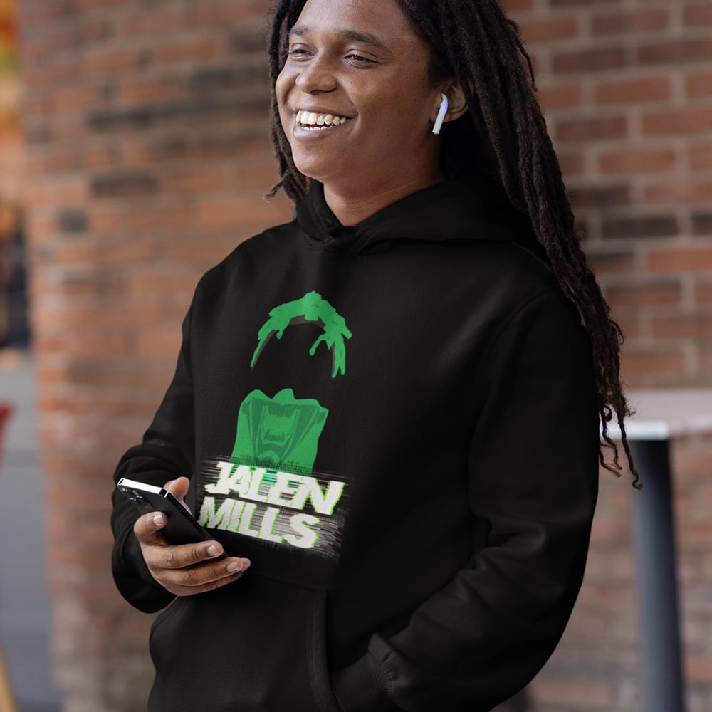Jalen Mills by MAWI, 'Villain' Men's Hoodie