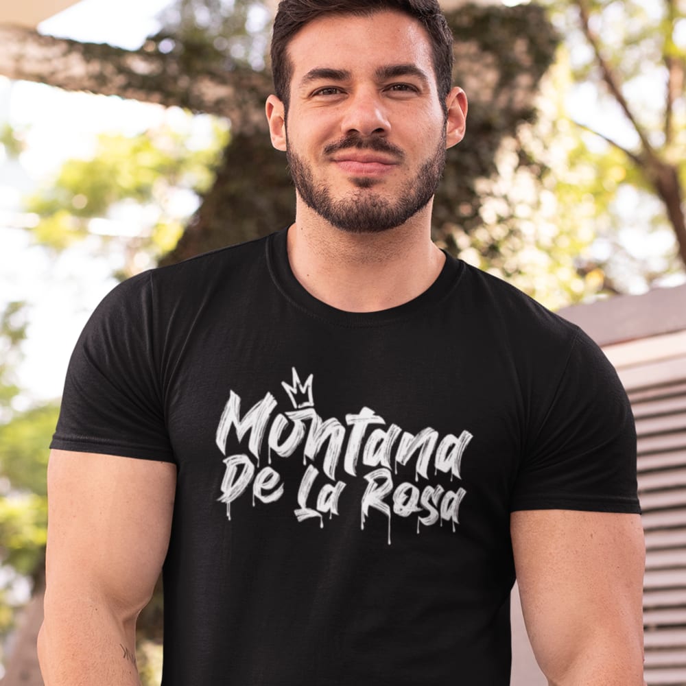 Montana Delarosa Men's T-Shirt, White Logo