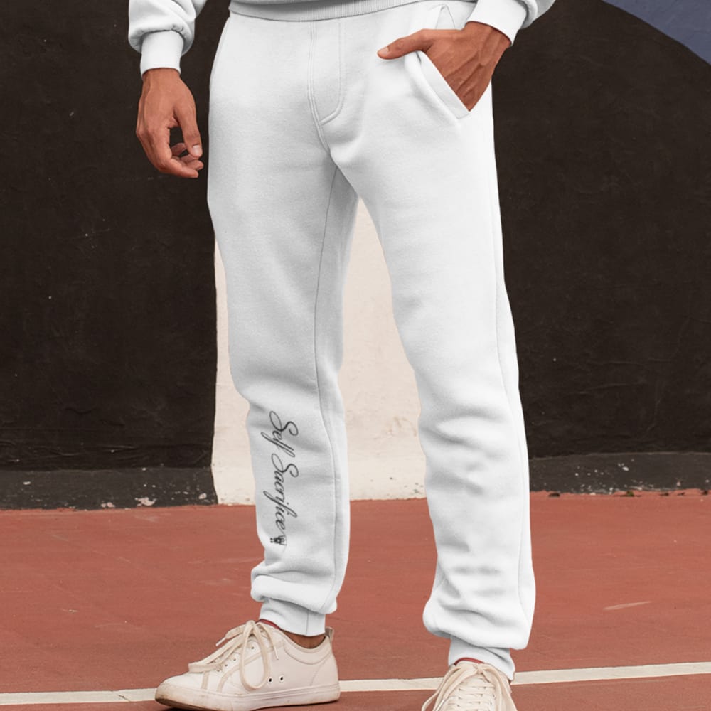 Self Sacrifice by Kyle Goodbee Jogger, White Logo