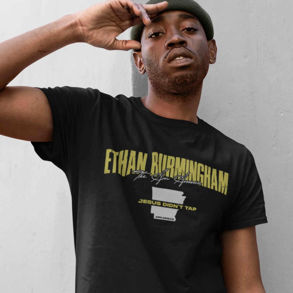 “The Arm Assassin” 2022 by Ethan Burmingham T-Shirt, Gold Logo