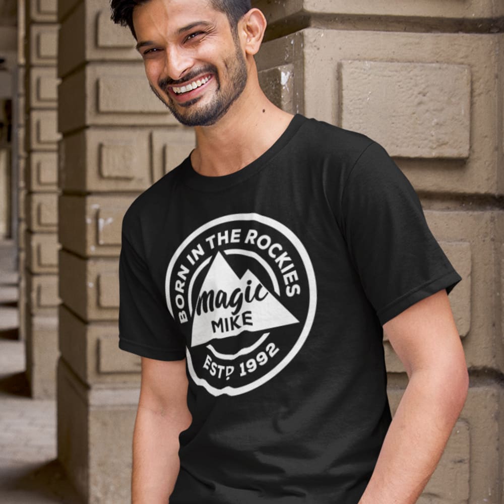 Born in the Rockies by Mike Hamel T-Shirt, White logo