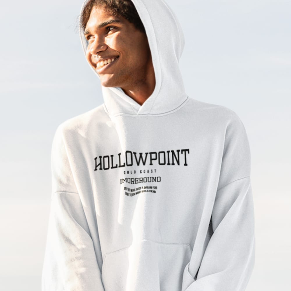 Hollowpoint Gold Coast by Janay Harding Men's Hoodie, Black Logo