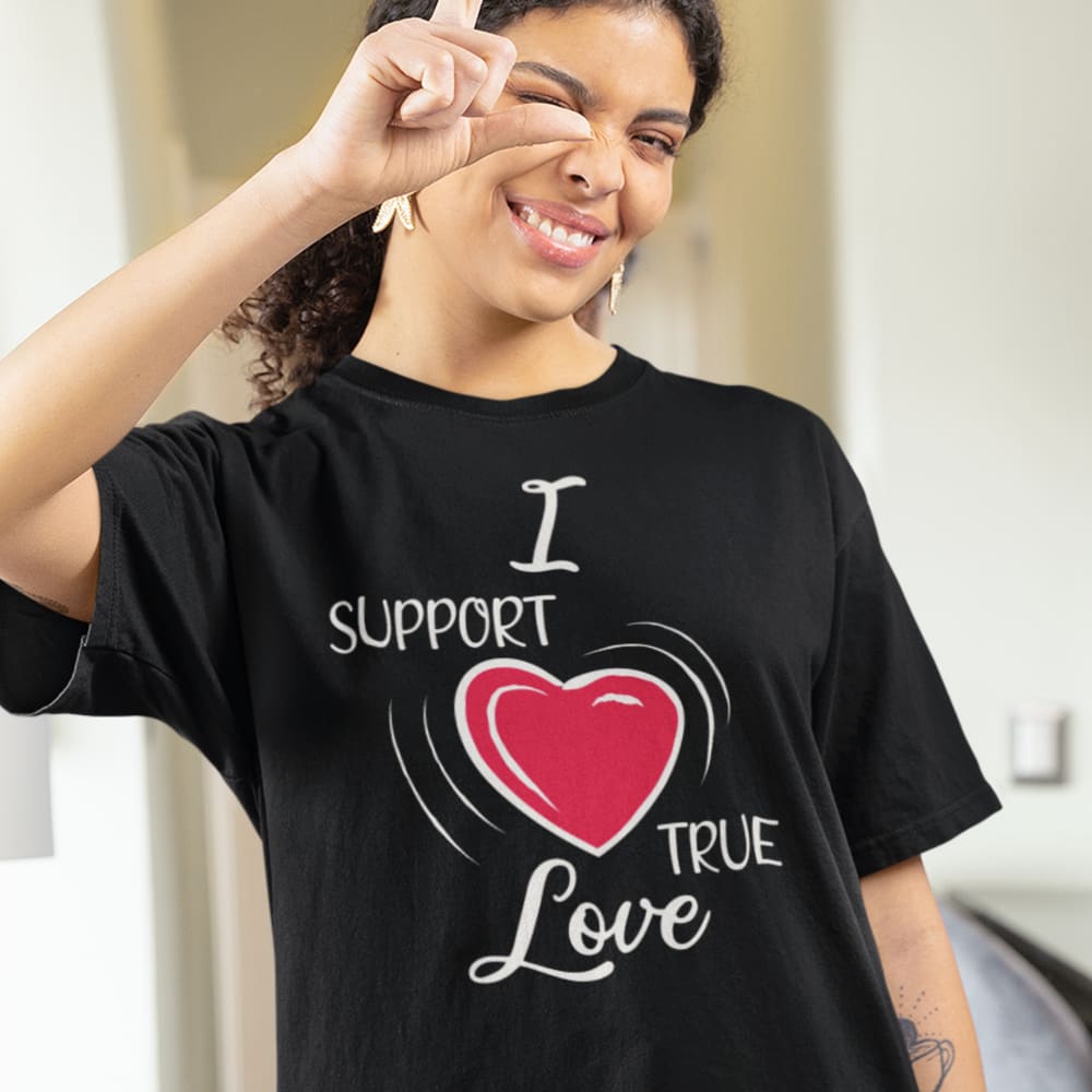  I Support True Love by Brian Randolph Unisex T-Shirt, Light Logo 