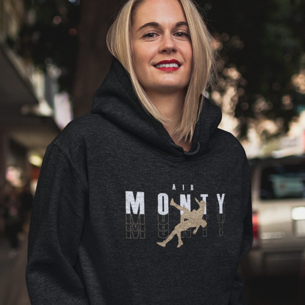 "Air Monty" by Michelle Montague Unisex Hoodie, Tan White Logo