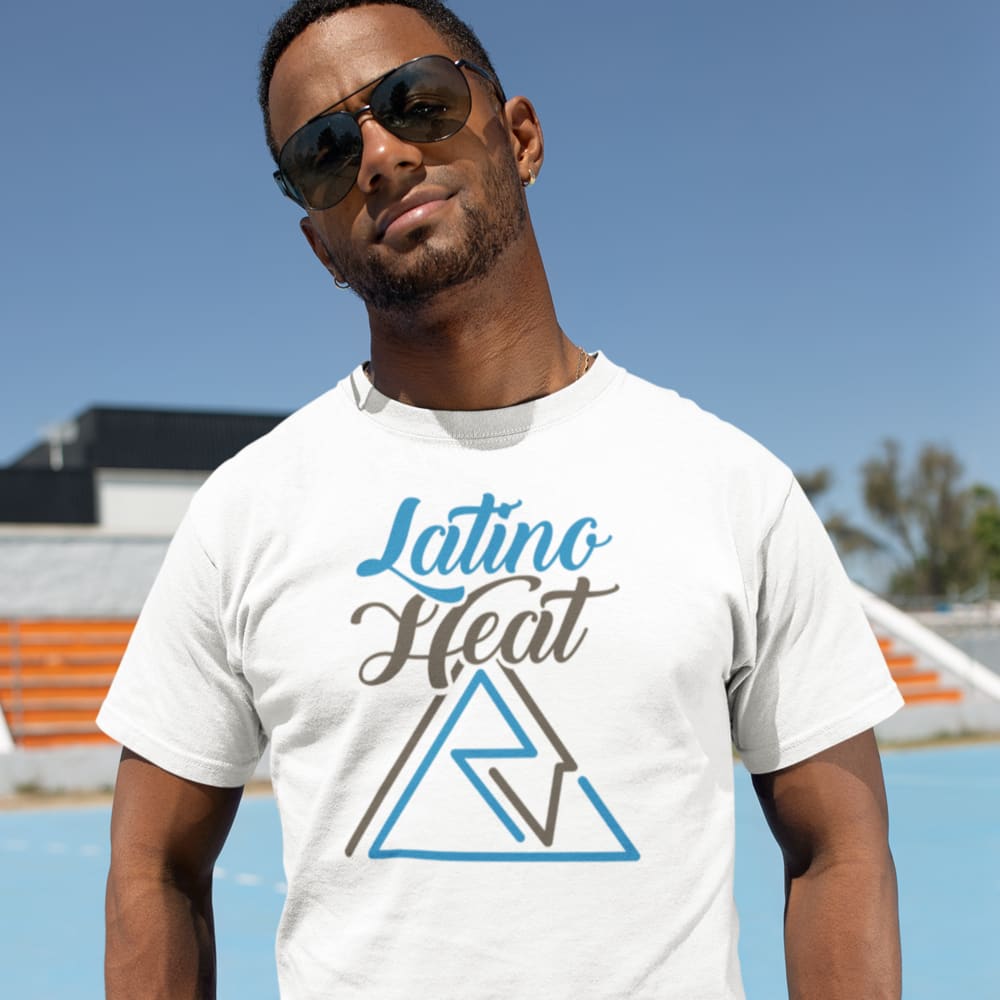 Latino Heat by Rodolfo Velasquez Men's T-Shirt, Dark Logo