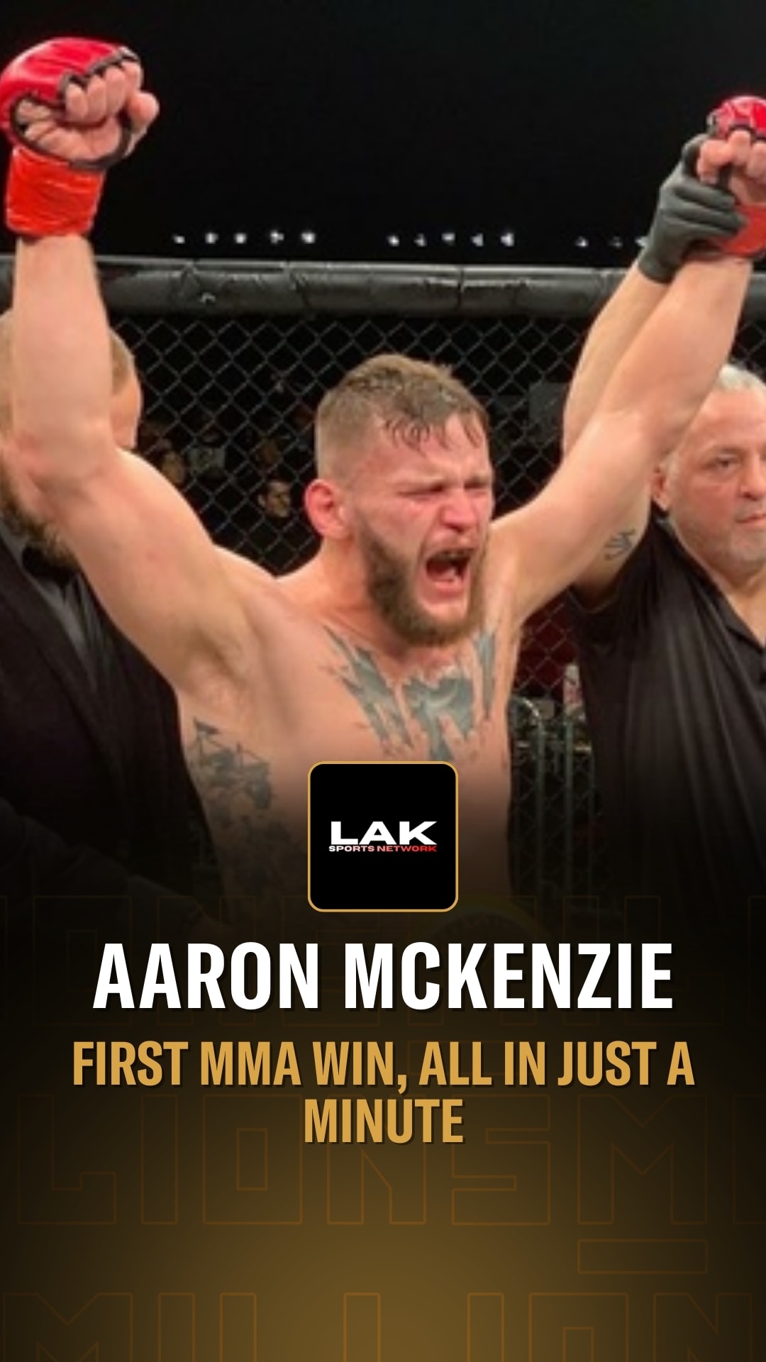LAK SPORTS NETWORK: First MMA win, all in just a minute | Press Interview