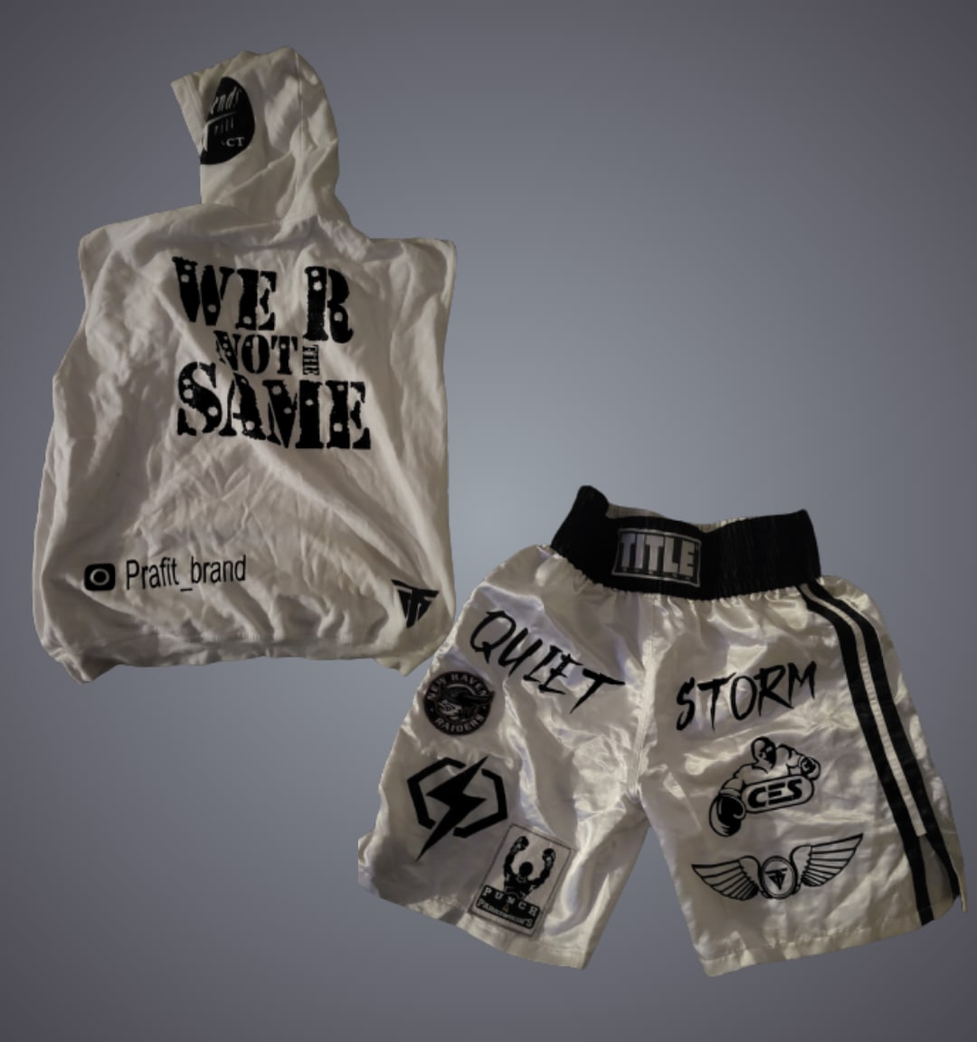Set of Authentic Worn-Fighting Trunks by  Jimmy "Quiet Storm" Williams