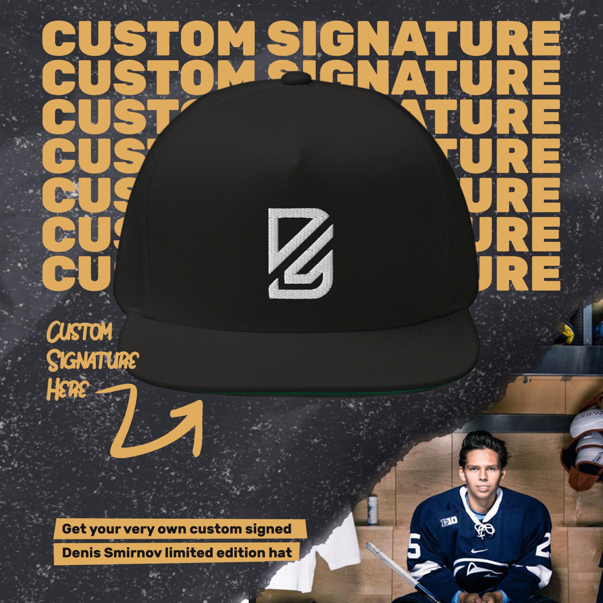 Denis Smirnov Custom Signed Hat