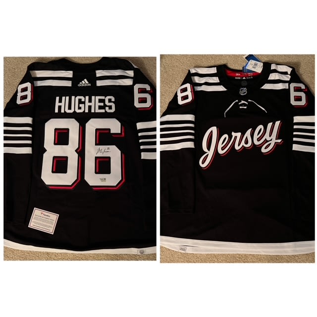 Autographed Jack Hughes New Jersey Devils Jersey