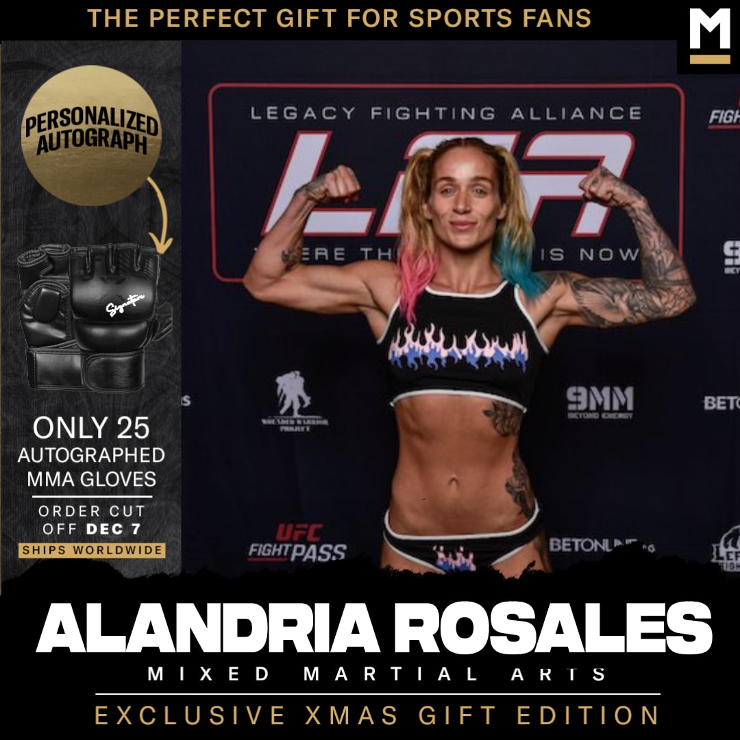 Alandria Rosales Autographed MMA Gloves