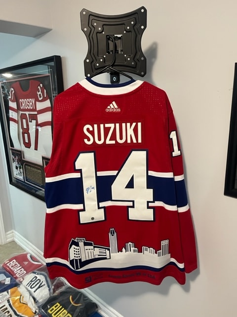 Autographed Nick Suzuki Montreal Canadiens Jersey (Special Limited Edition Skyline Jersey)