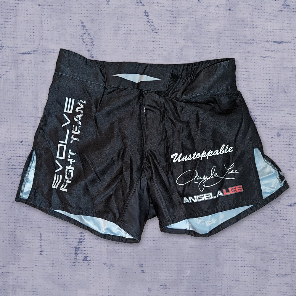 Signatured "UNSTOPPABLE" Angela Lee Fighting Shorts
