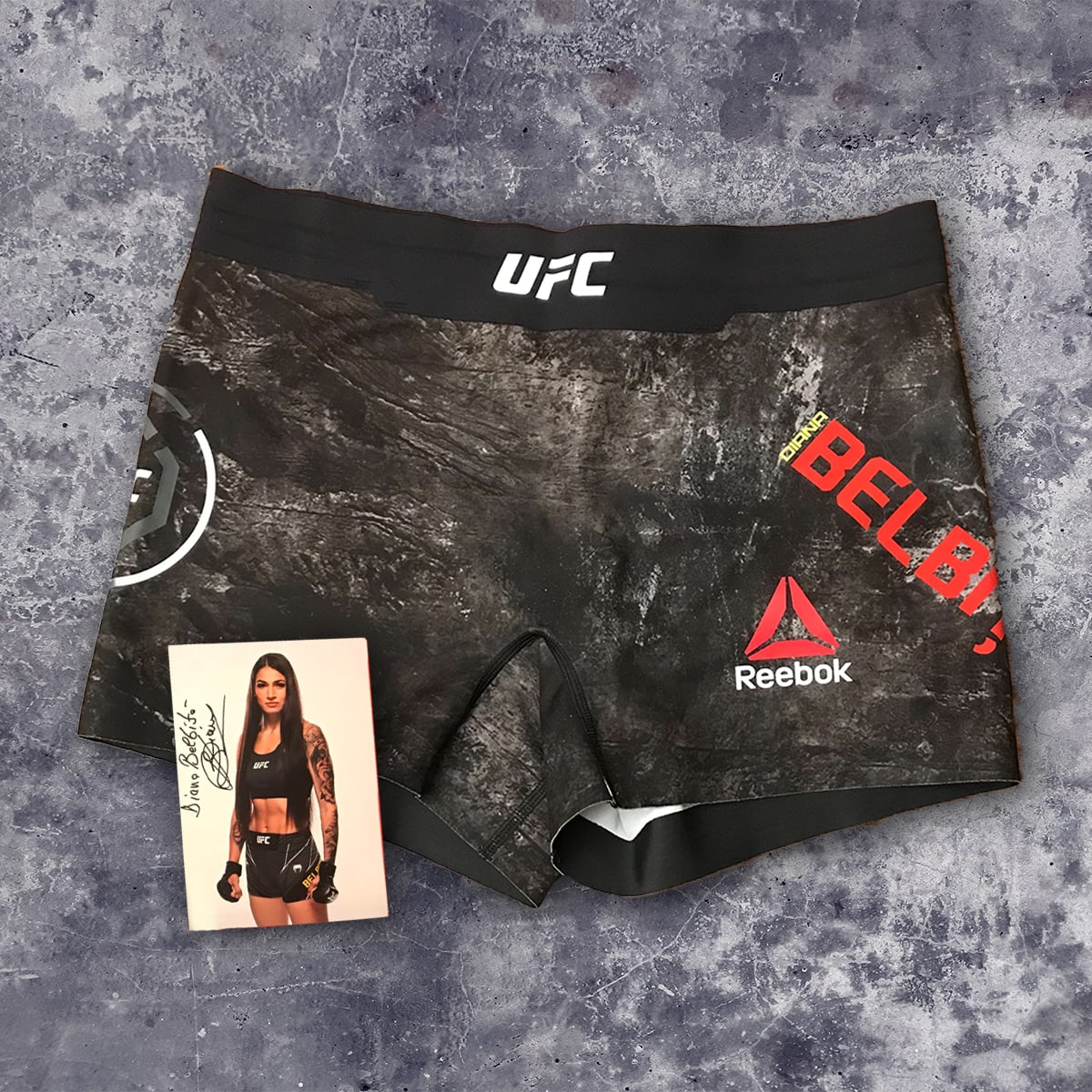 Diana Belbita Worn UFC Shorts and Signed Photo