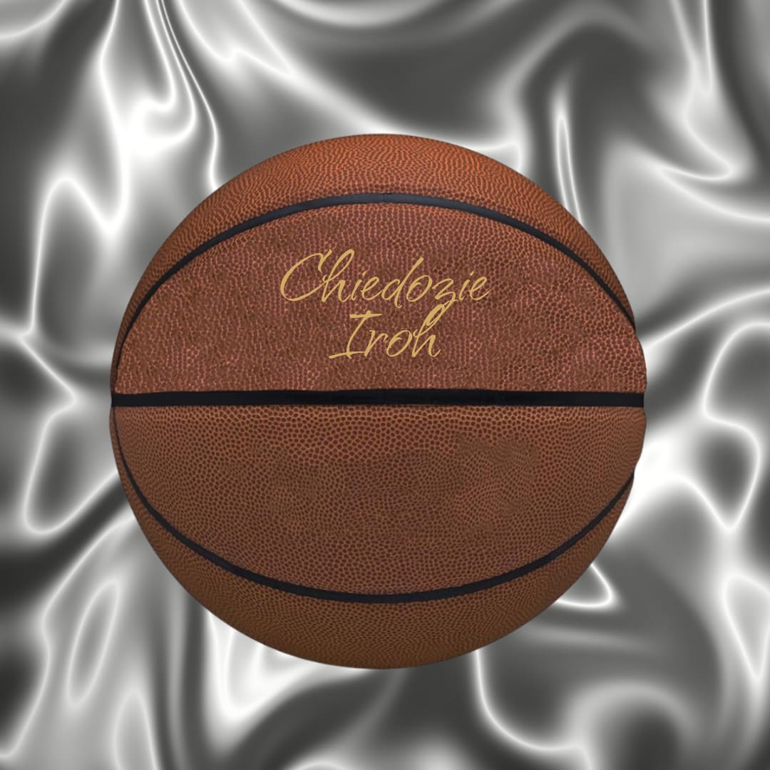 Chiedozie Iroh Autographed Basketball