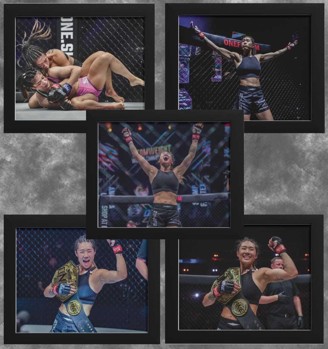 Angela Lee Framed Fight Poster Large