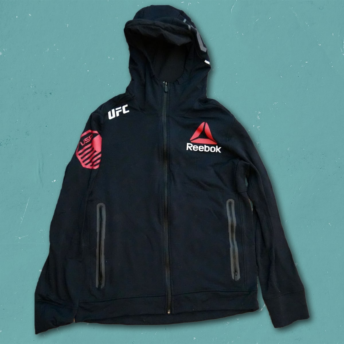 Mike Davis Fight Worn UFC Hoodie, Custom Signed