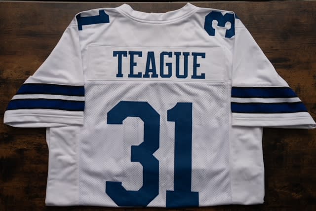 George Teague Autographed Dallas Cowboys Replica Jersey