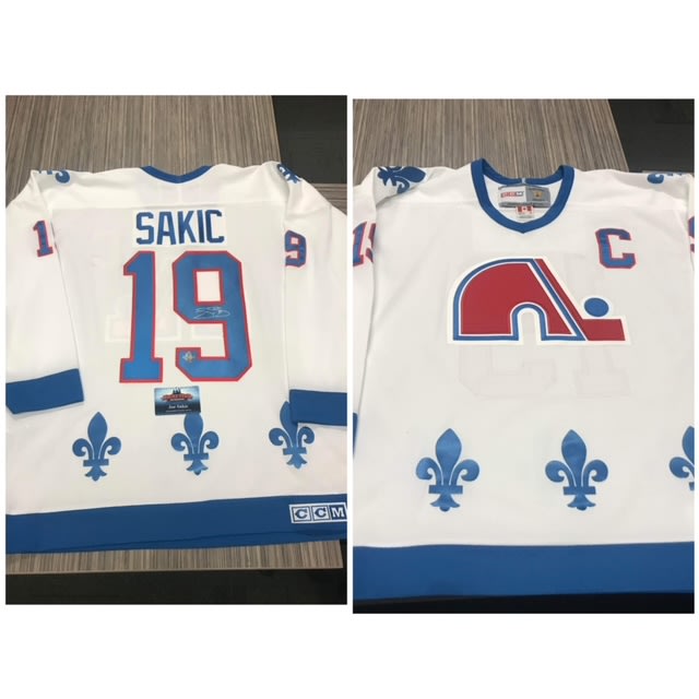 Autographed Joe Sakic Quebec Nordiques Jersey