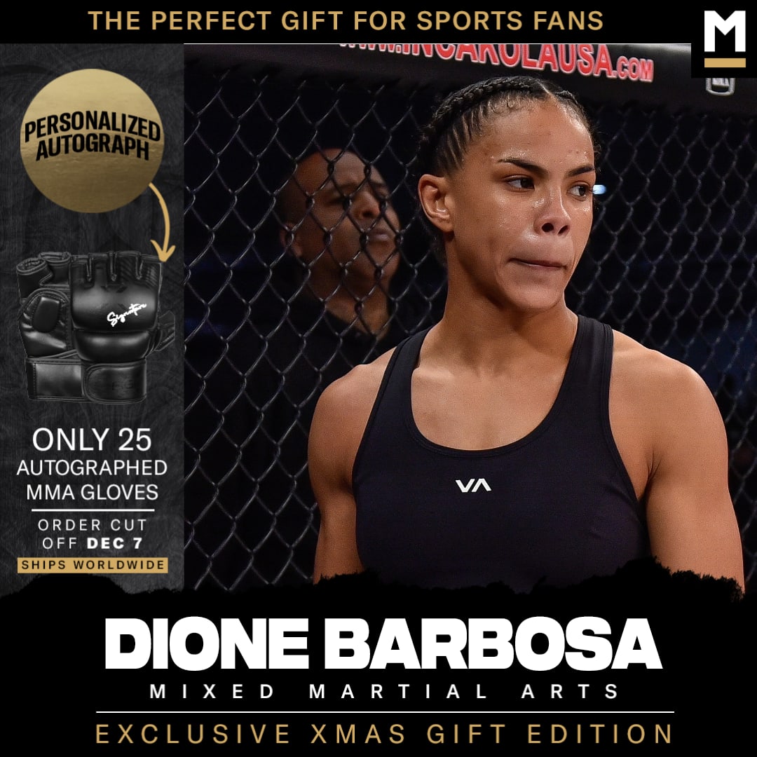 Dione Barbosa Autographed MMA Gloves
