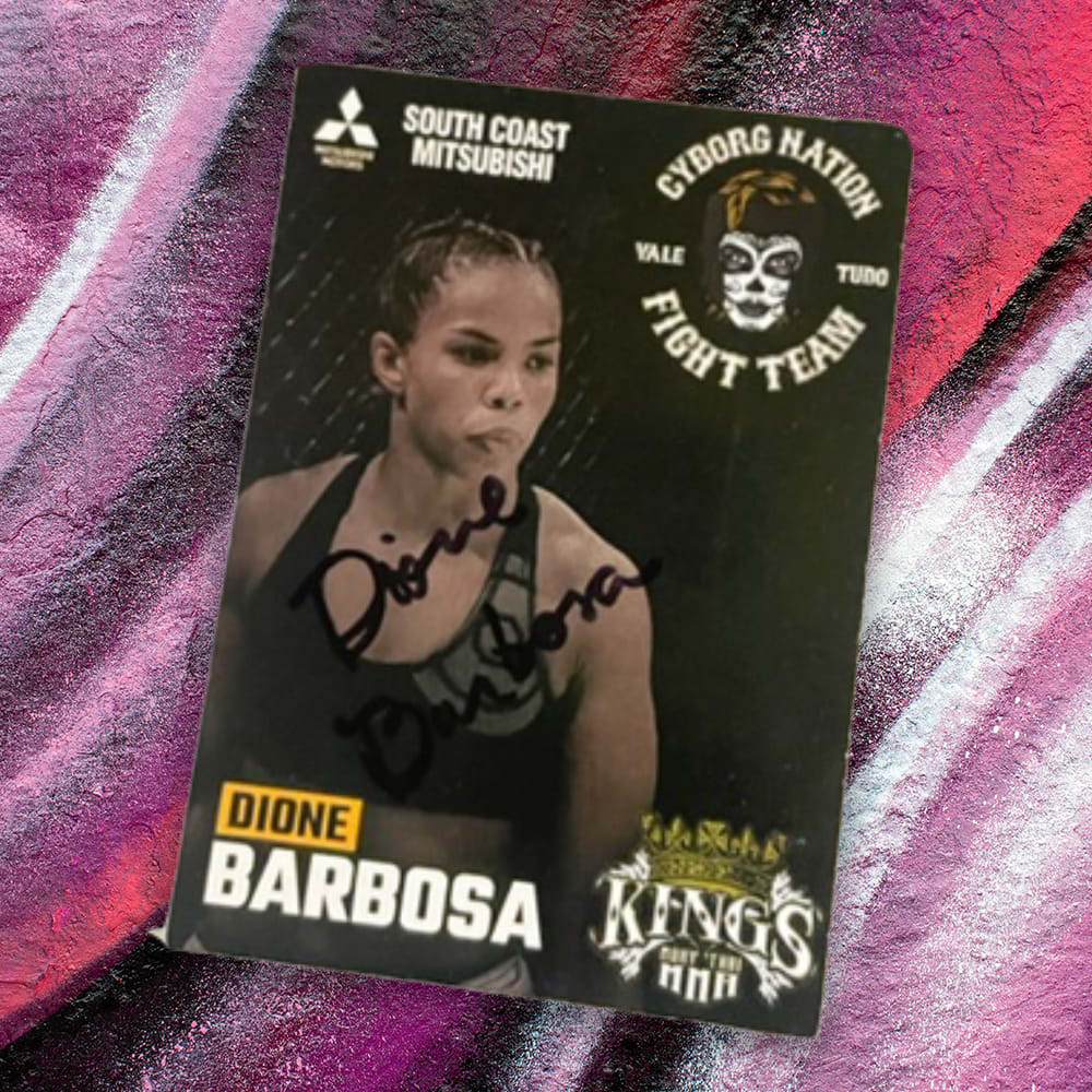 Exclusive Fighter Card, signed by Dione Barbosa