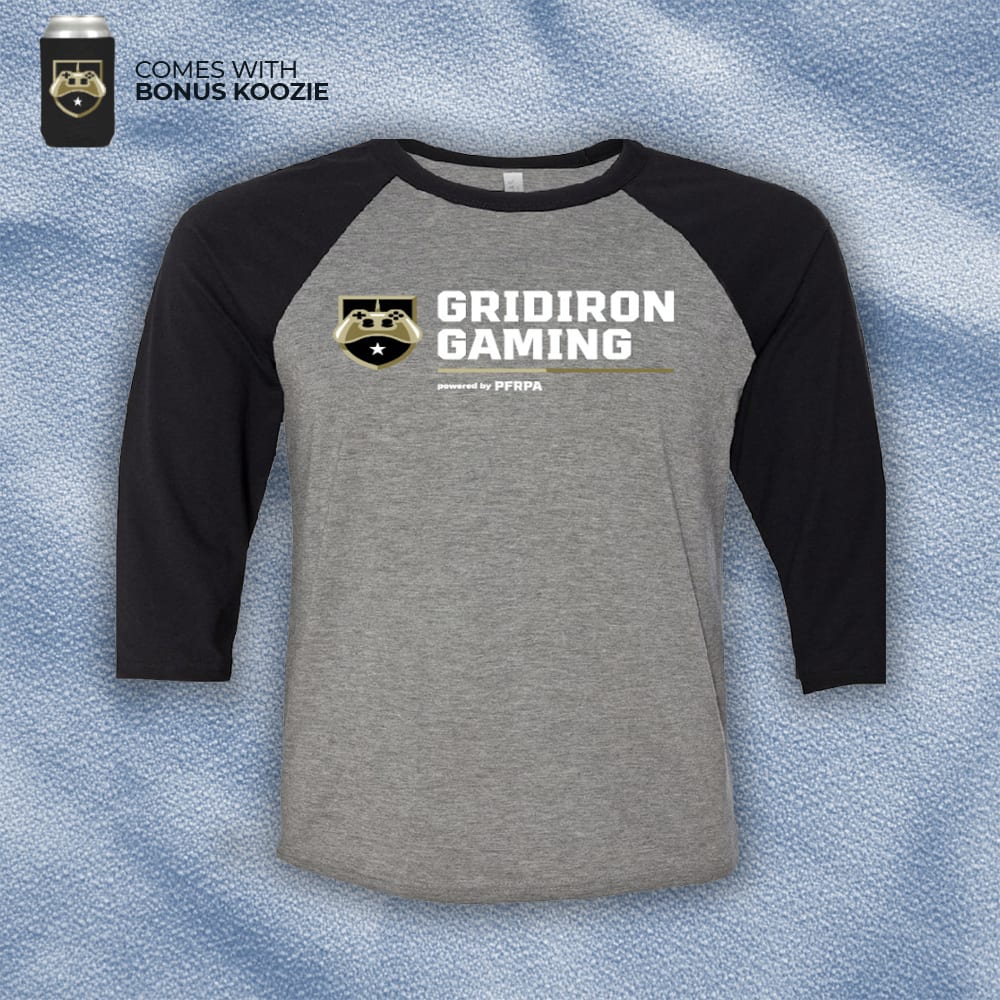 Gridiron Gaming 3/4 Sleeve Shirt + Bonus Koozie