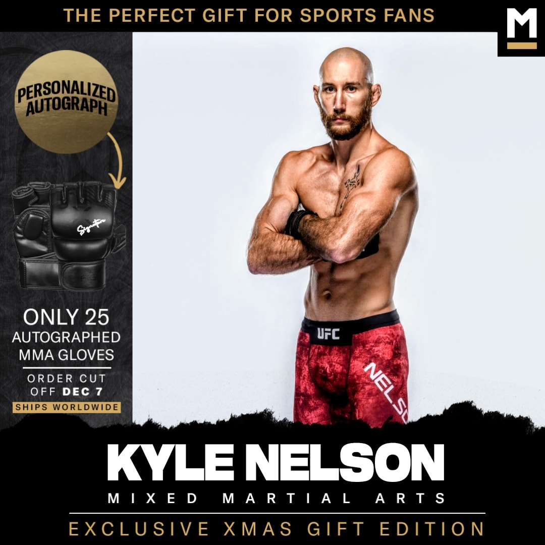 Kyle Nelson Autographed MMA Gloves