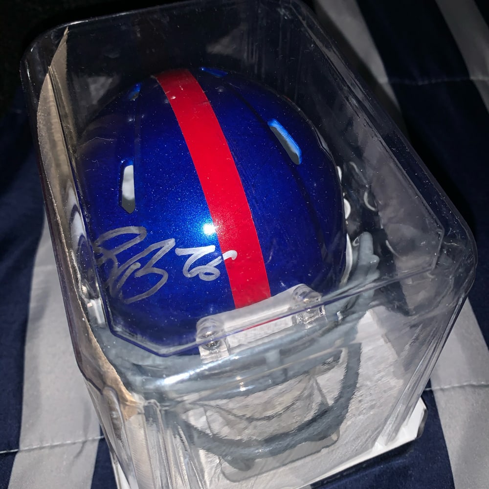 SIGNED Saquon Barkley 2019 Mini Helmet – Mint Condition