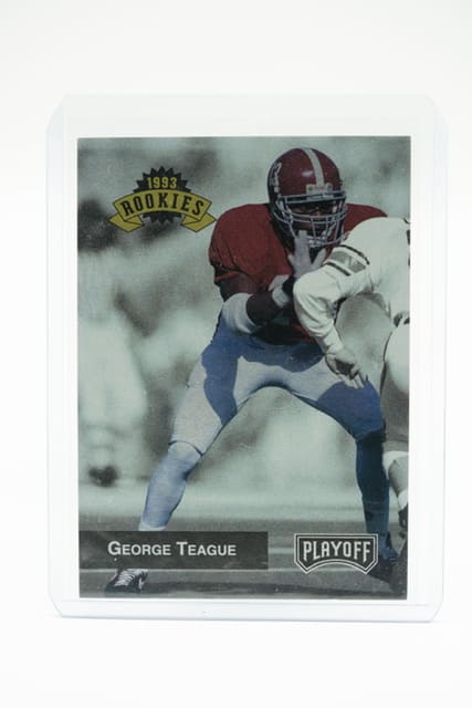 George Teague Signed Playoffs Rookie Card