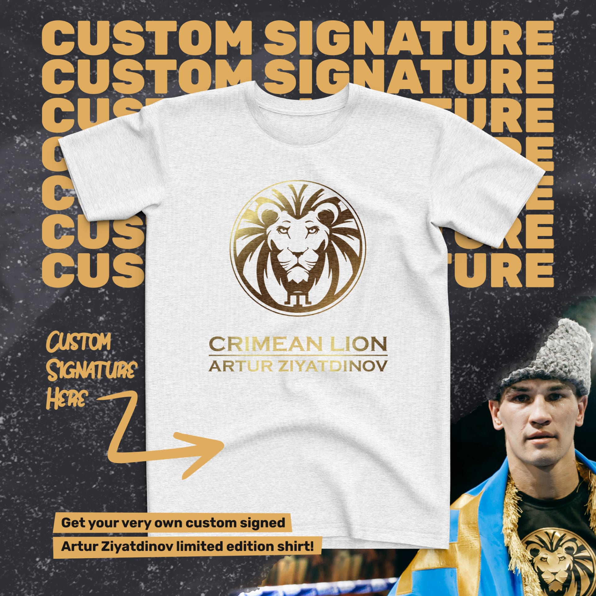 Official AZ Team Merchandise T-Shirt Signed by Artur Ziyatdinov
