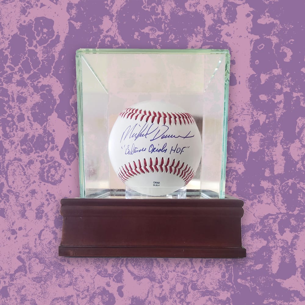 Michael Devereaux 2021 Baltimore Orioles Hall of Fame Signed Baseball