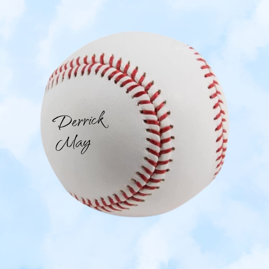 Derrick May "DMay" Autographed Baseball