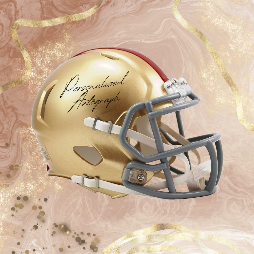 Limited Edition Eric Wright Autographed Mini Helmet