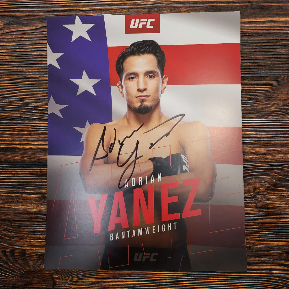 Adrian Yanez Signed UFC Poster