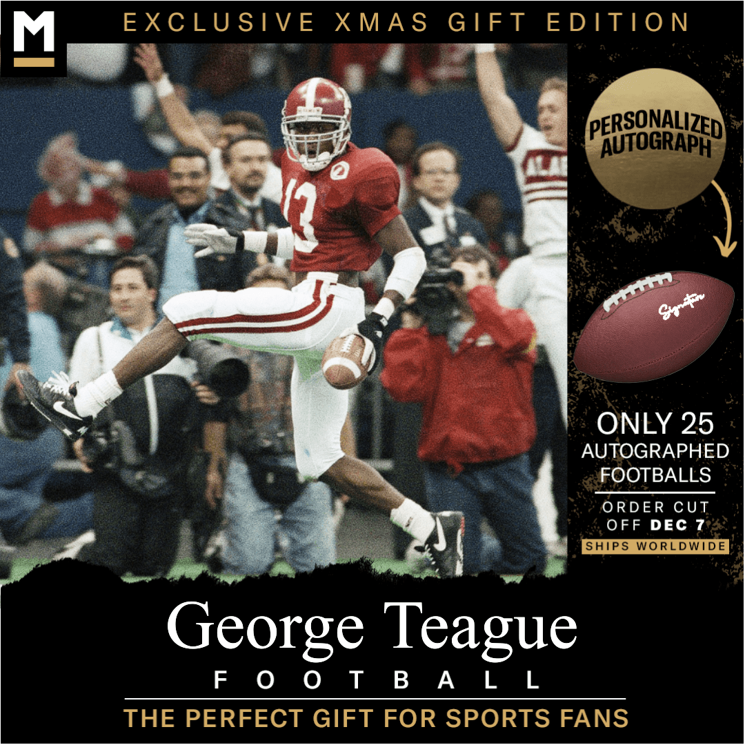 George Teague Autographed Football