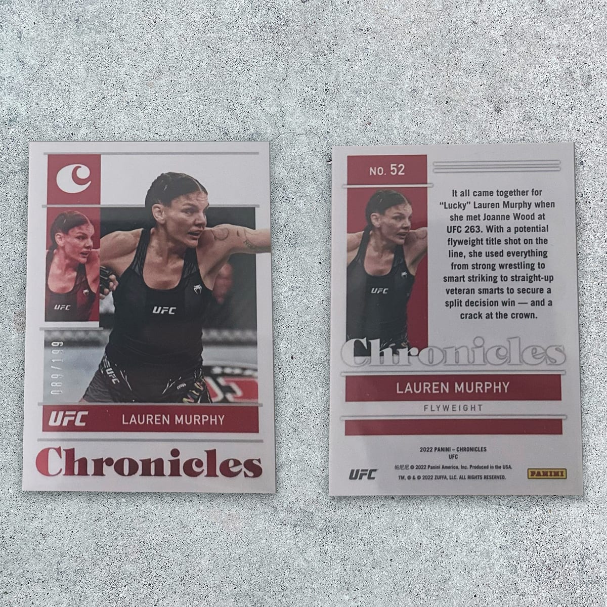 Custom Signed Lauren Murphy UFC Chronicles Collectors Card