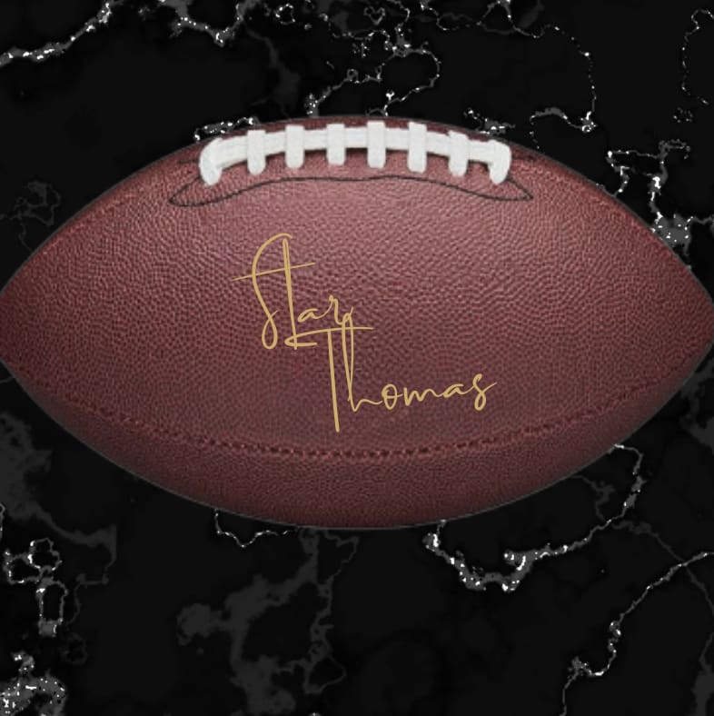 Star Thomas Autographed Football