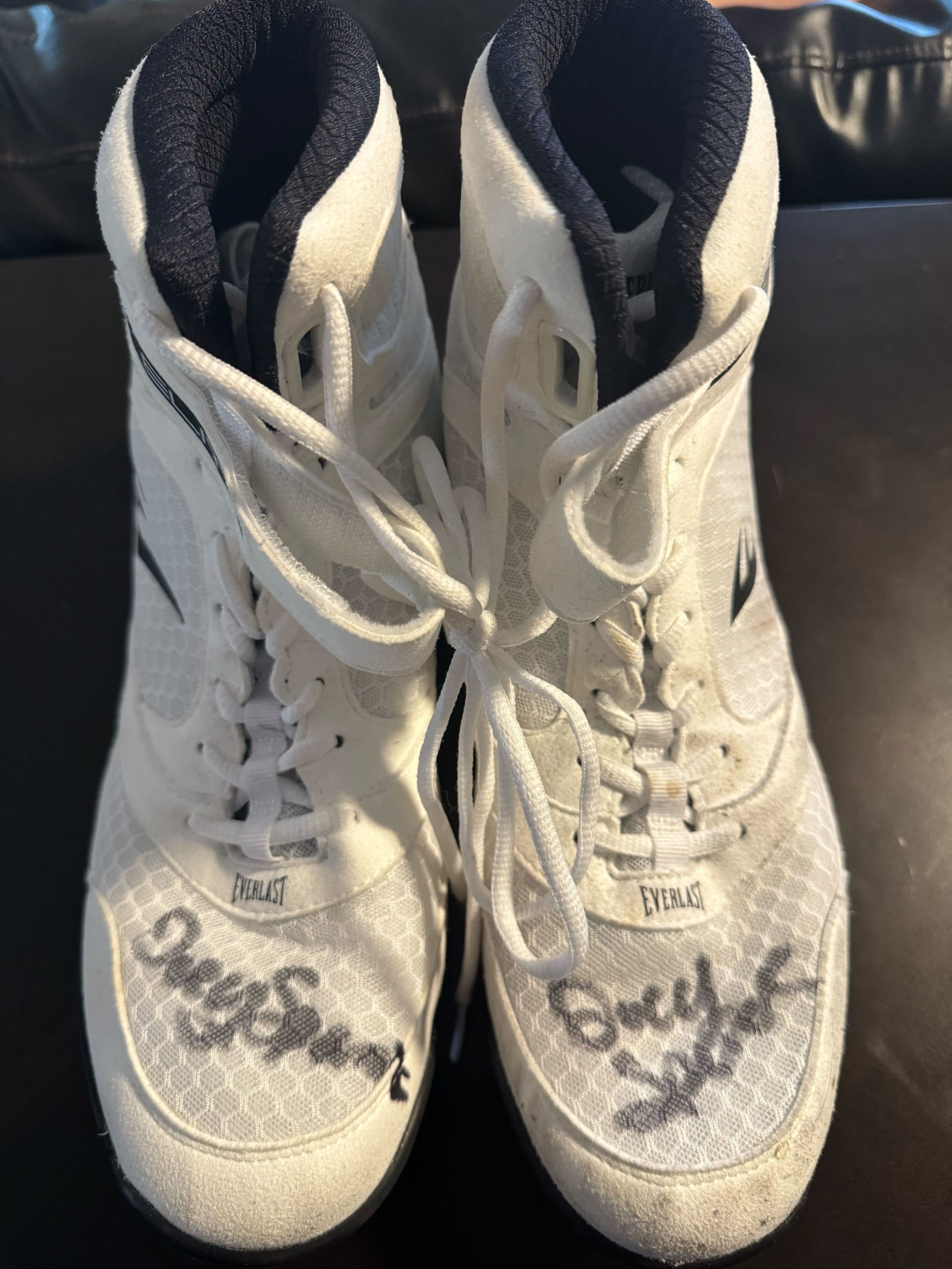 Joey Spencer Fight-Worn Autographed Boxing Shoes