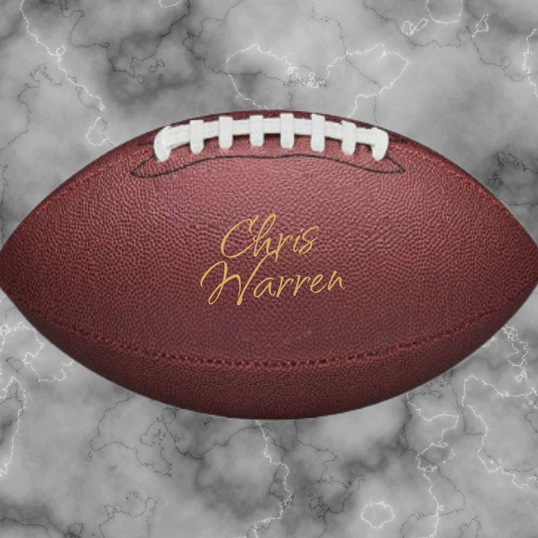 Chris Warren Autographed Football