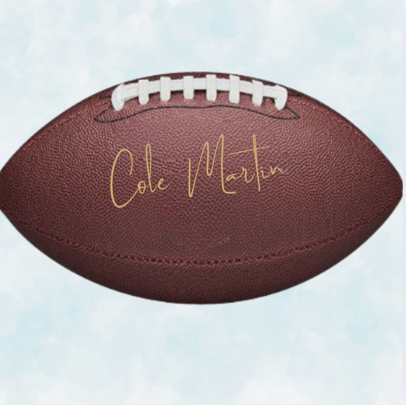 Cole Martin Autographed Football